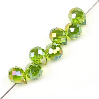 10*8mm Czech Crystal Waterdrop Beads Shiny Faceted Glass Strawberry Beads