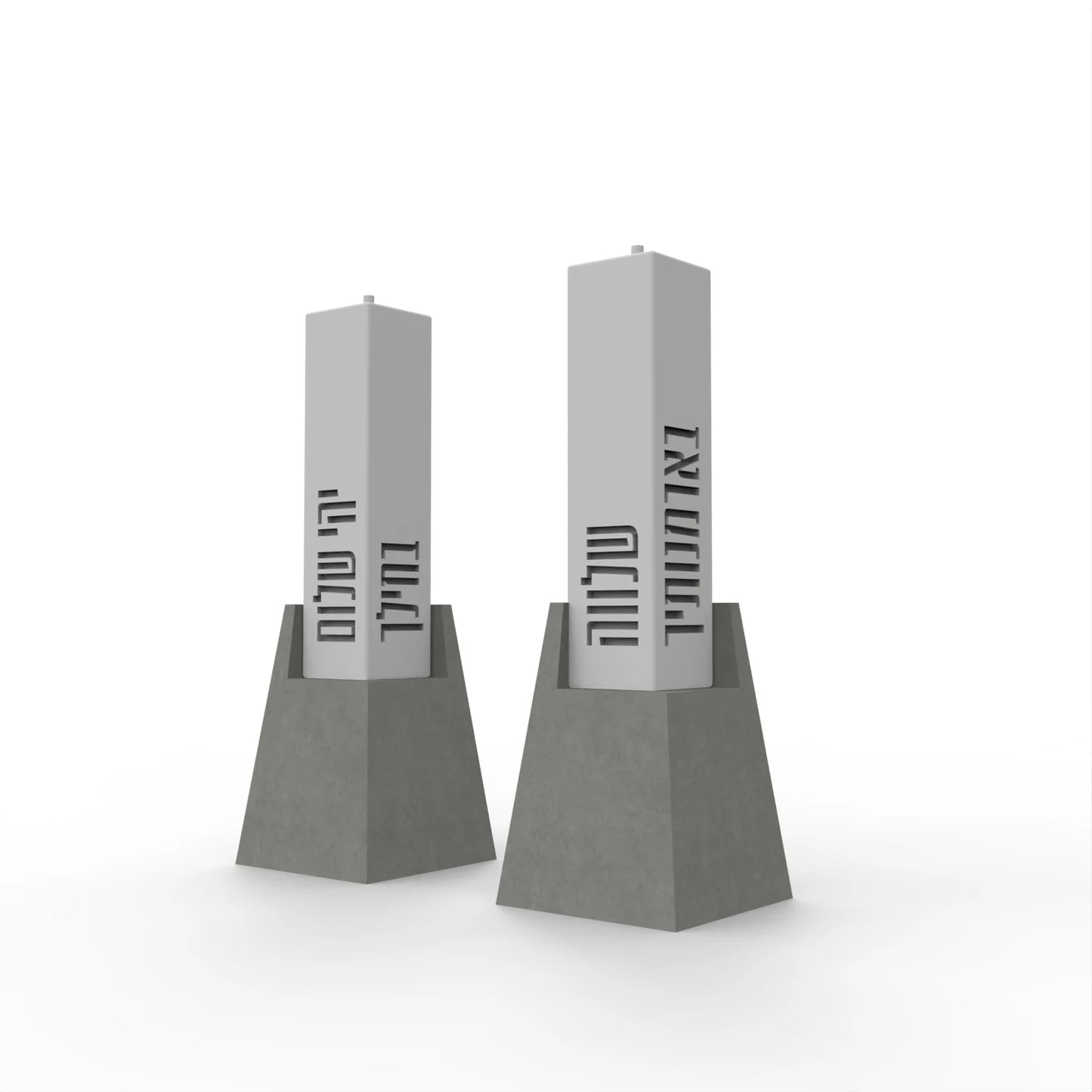 Reusable Silicone Mold with Hebrew Shalom Chai Candle and a Creative Candle Base  for Jewish Holiday,