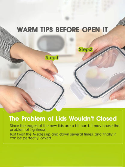 24pcs moisture-proof airtight food storage containers, dishwasher safe with labels