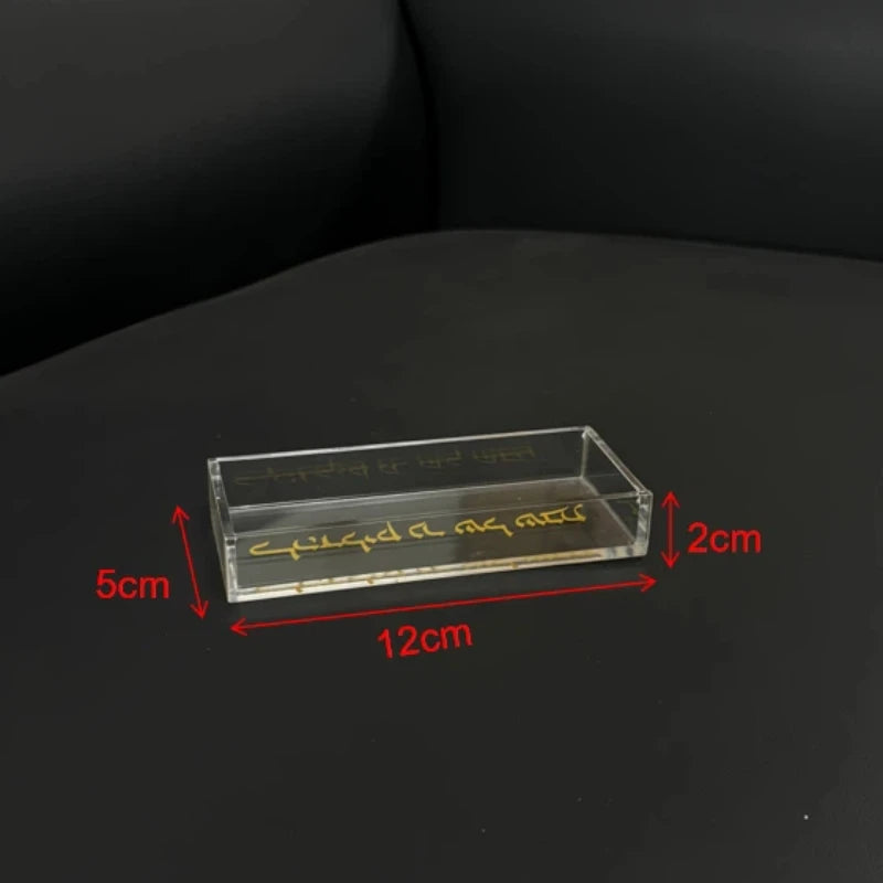 Clear Acrylic Heat-resistant  Tray with Hebrew Sabbath prayer