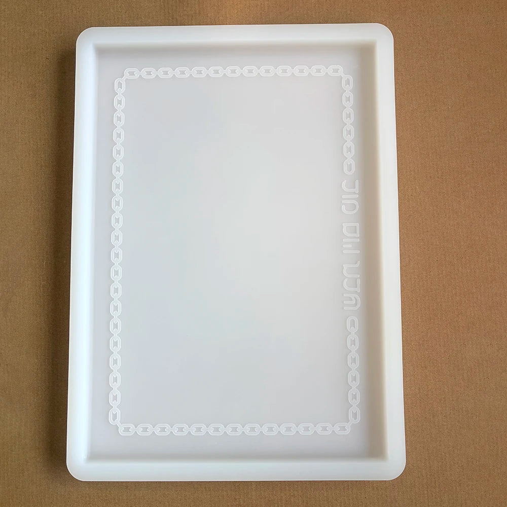 Challah Bread Tray Silicone Mold with Hebrew Blessings,Reusable