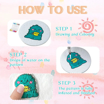 3D Puffy Foam Texture Painting Paper