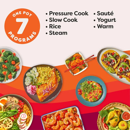 4QT Mini 7-in-1 Multi-Cooker: Pressure Cook, Slow Cook, Sauté, Steam, Rice Maker, Yogurt & Warmer