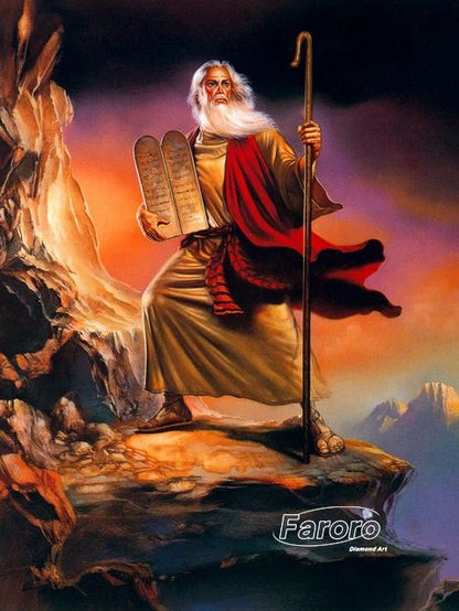 Judaica Moses Diamond Painting Embroidery Cross Stitch Kit
