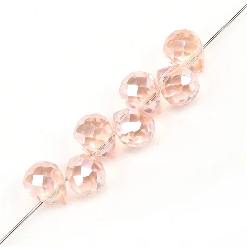 10*8mm Czech Crystal Waterdrop Beads Shiny Faceted Glass Strawberry Beads