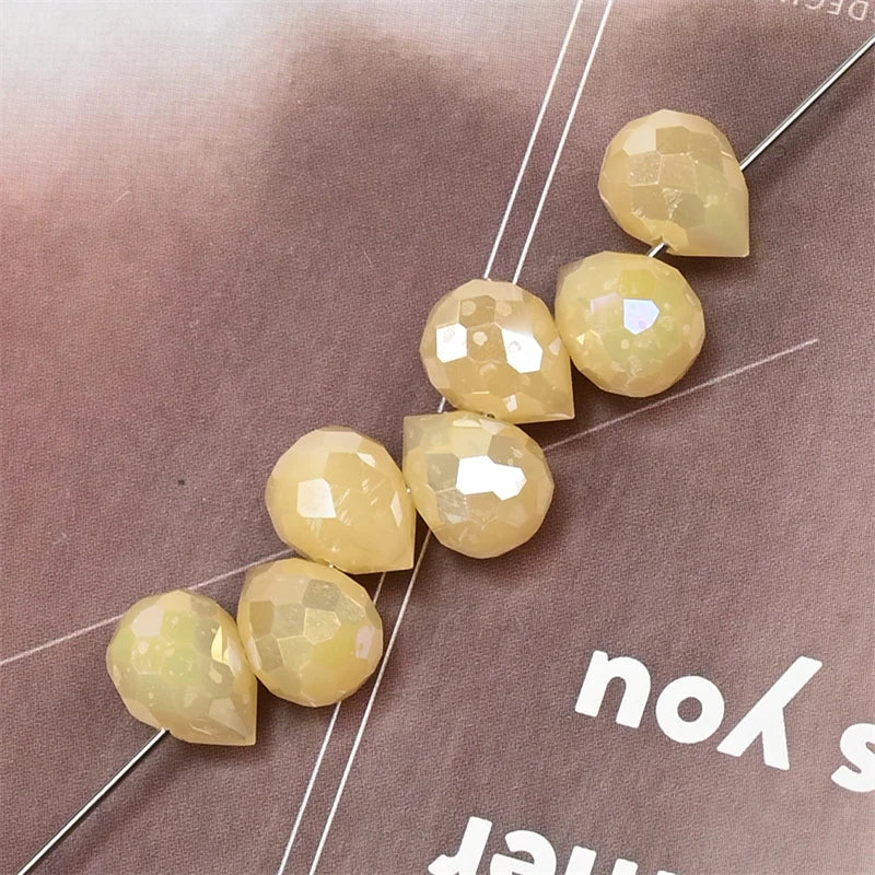 10*8mm Czech Crystal Waterdrop Beads Shiny Faceted Glass Strawberry Beads