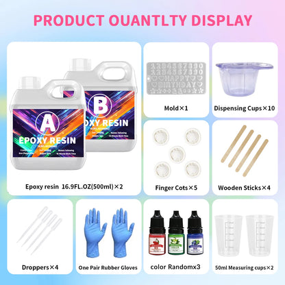 500ml Fast Drying Epoxy Resin w/ Supplies