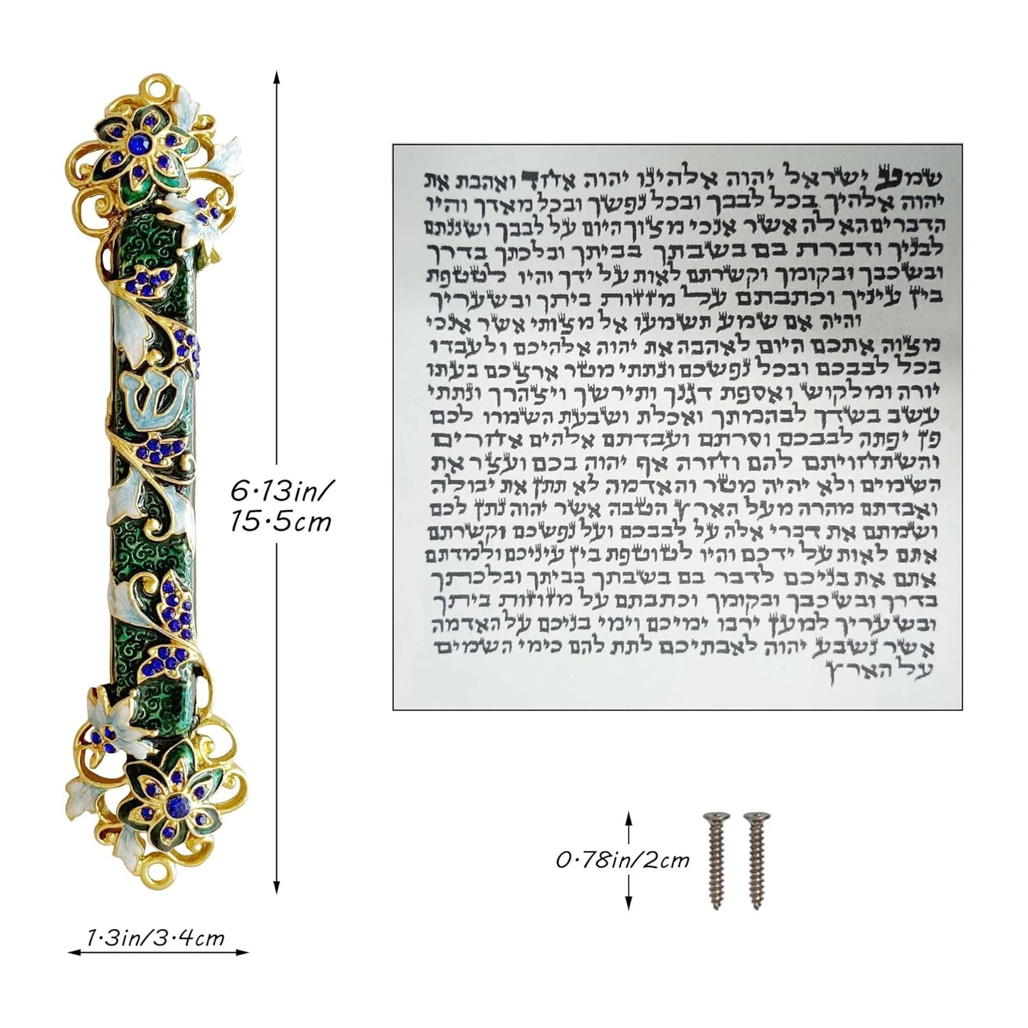 1/3Pcs Multiple Sizes Door Mezuzah  With Paper Roll Creative