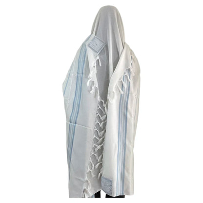 Jewish Kosher Tallis 100% Wool Non-slip Traditional  Prayer Shawl