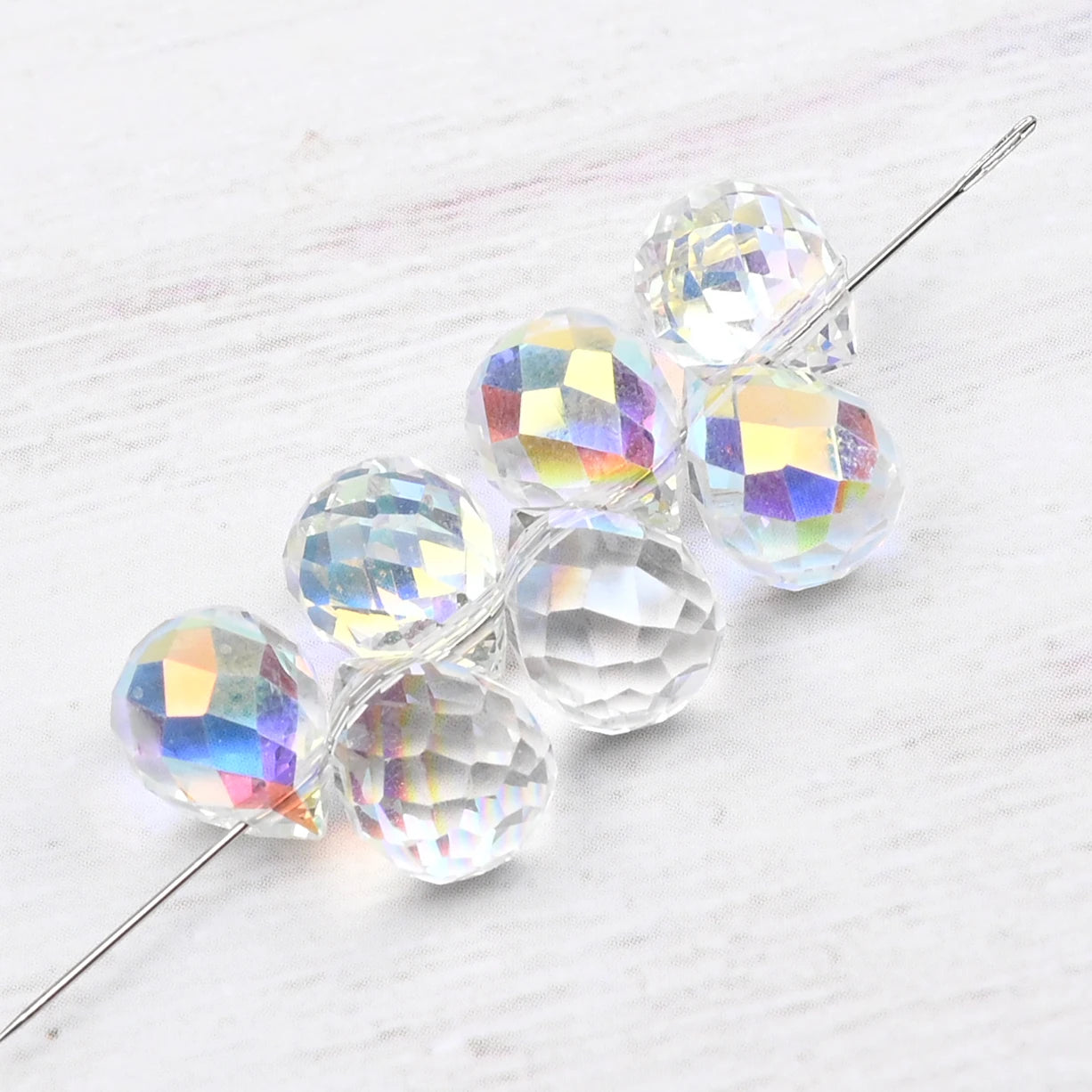 10*8mm Czech Crystal Waterdrop Beads Shiny Faceted Glass Strawberry Beads