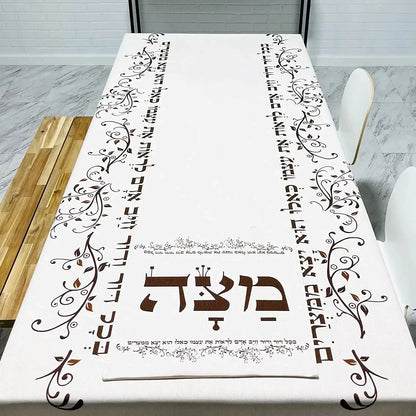 Passover Hebrew  Waterproof  Rectangle Tablecloth for Seder  Table