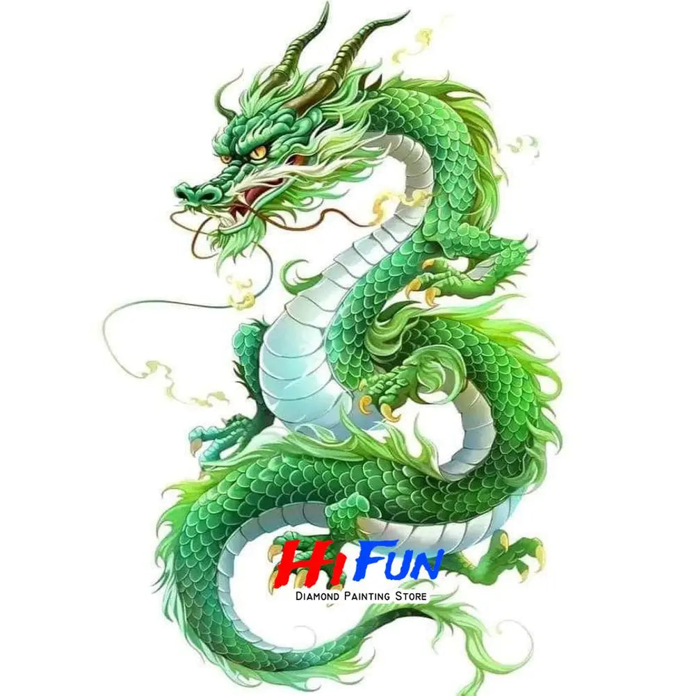 5D DIY Diamond Painting Golden Dragon Embroidery Mosaic Stitch