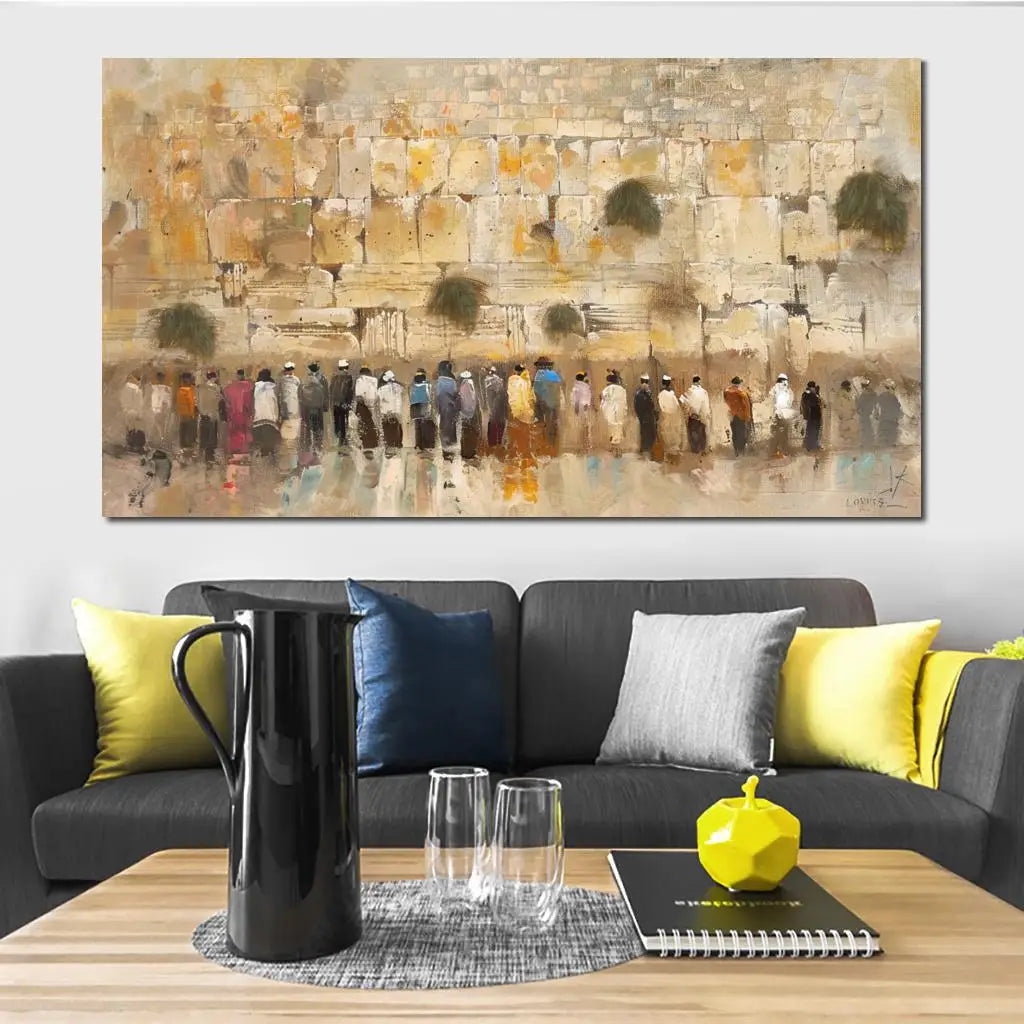 Jewish Kotel Wall Art Printed On Canvas