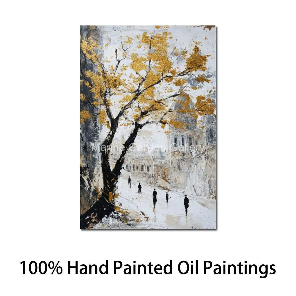 Abstract  Handmade Jerusalem Canvas Judaica  Artwork Oil Paintings