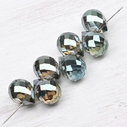 10*8mm Czech Crystal Waterdrop Beads Shiny Faceted Glass Strawberry Beads