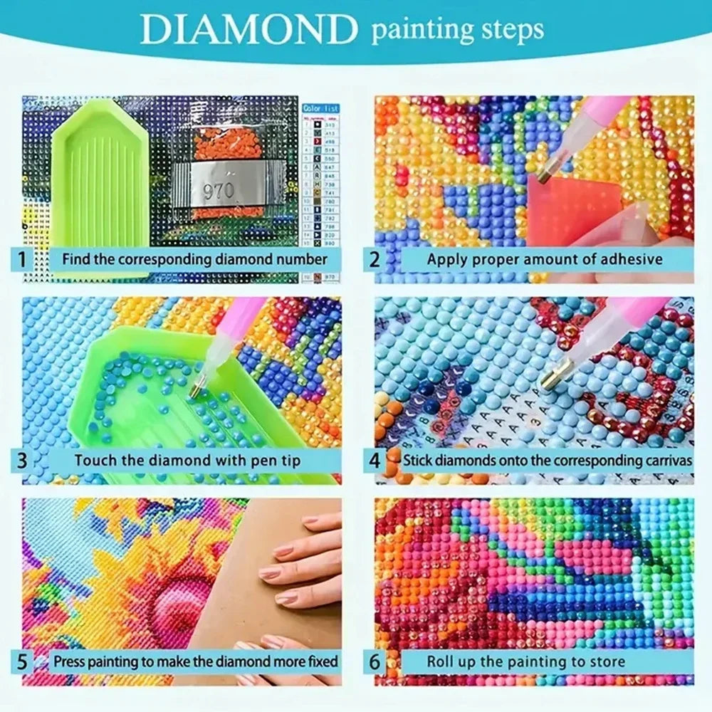 5D DIY Judaism Shofar Menorah Sparks Mosaic Embroidery Diamond Painting Art