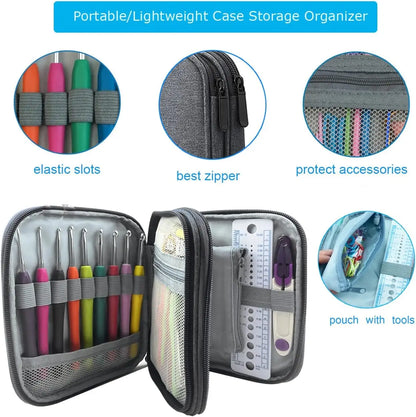 102pcs Complete Crochet Kit with Ergonomic Needles for Arthritic Hands, for Beginners & Experienced Crocheters