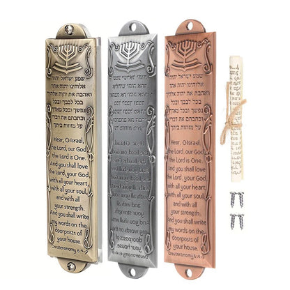 1/3Pcs Multiple Sizes Door Mezuzah  With Paper Roll Creative