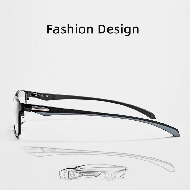 Anti Blue Light Men Reading Glasses Titanium Alloy Metal Frame  +1.50 1.75 2.0 2.25 2.50 2.75