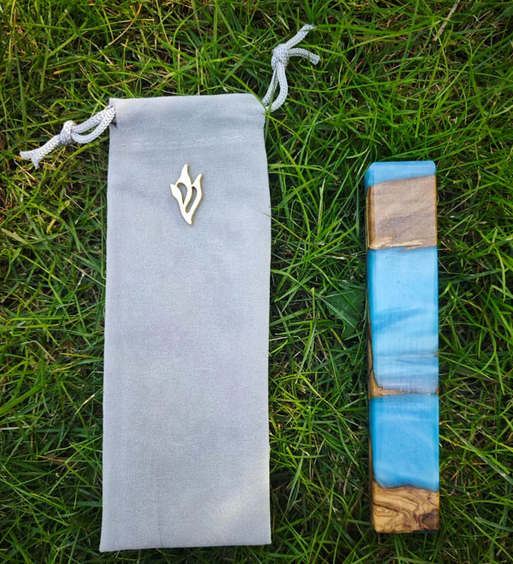4inch Scroll Handcrafted Resin Olive Wood Mezuzah