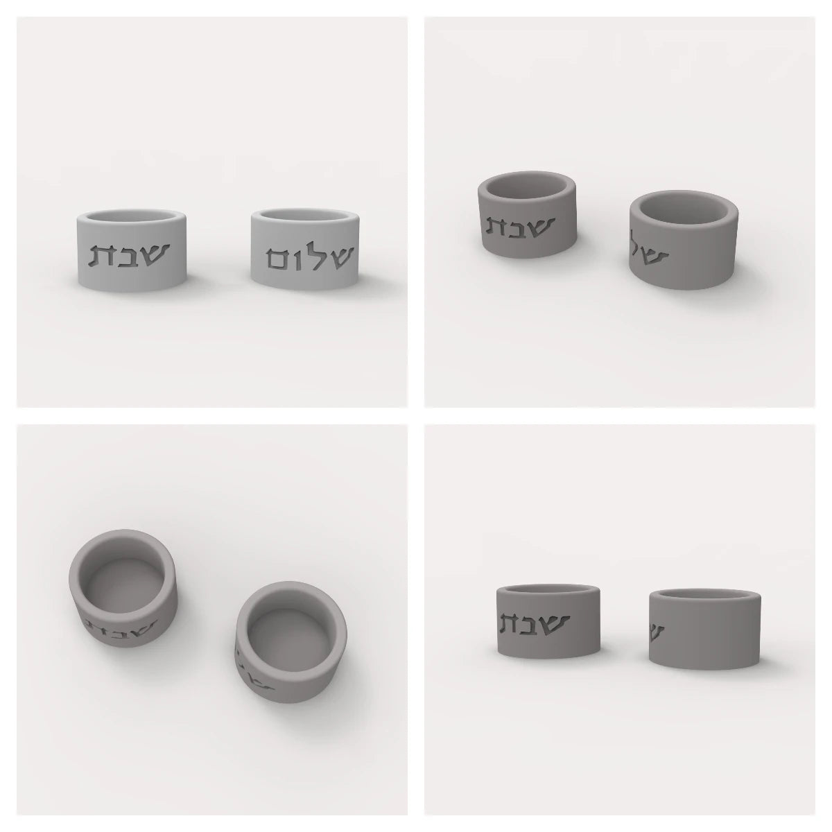 Judaica Silicone Mold For Shabbat Candle Holders Set