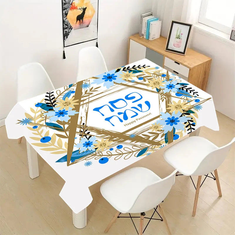Jewish Decor Star of David Pesach/Passover Rectangle Tablecloth