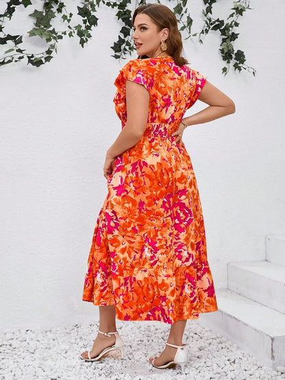 Plus Size  Floral Print Boho Sundress