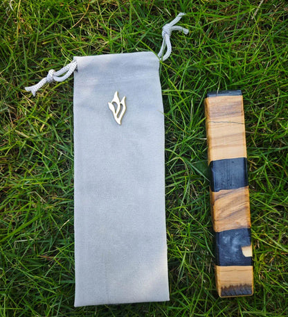4inch Scroll Handcrafted Resin Olive Wood Mezuzah