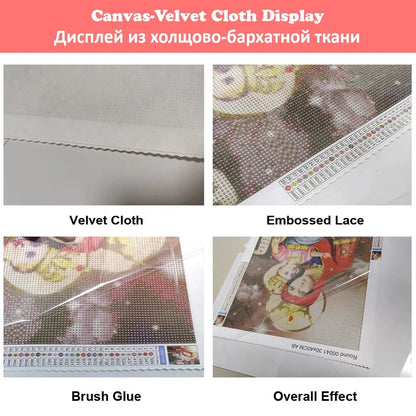 5D DIY AB Drills Diamond Painting Heavy Metal Rock Kiss Band Cross Stitch Kit