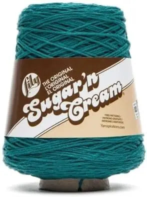 100% Cotton Yarn Cone 400g/14oz for Knitting Crochet Worsted Weight 674 Yards Teal
