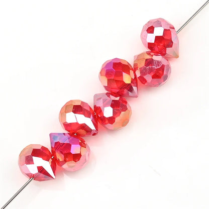 10*8mm Czech Crystal Waterdrop Beads Shiny Faceted Glass Strawberry Beads