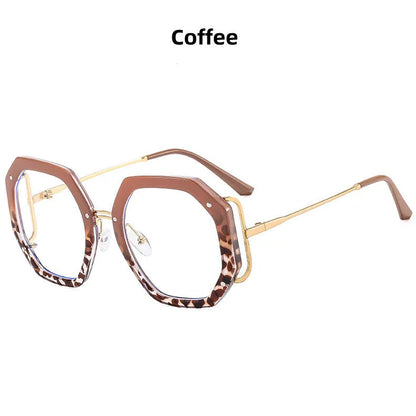 Polygon Photochromic Anti Blue Light  Reading Hyperopia Eyeglasses