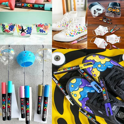 16 Colors Acrylic Paint Marker Pens 3M/5M