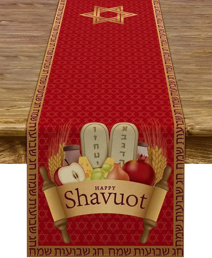 Shavuot Linen Table Runners