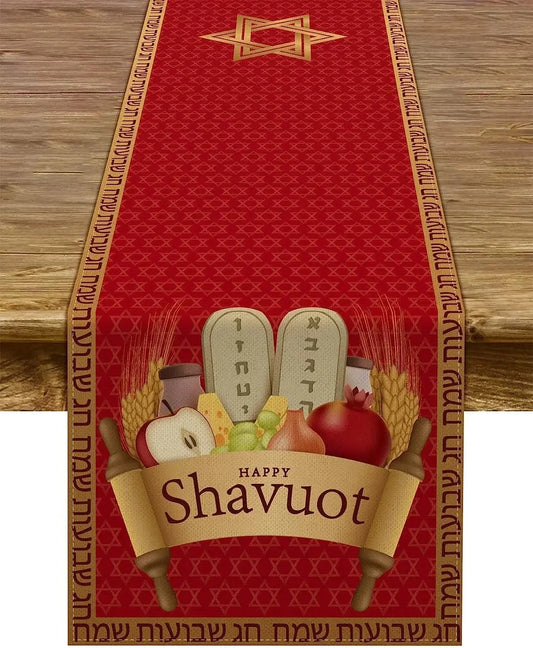 Shavuot Linen Table Runners