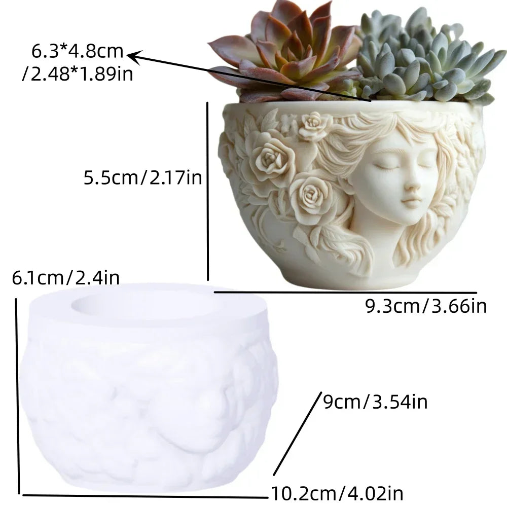 Venus Goddess Statue Vase Resin Silicone Mold
