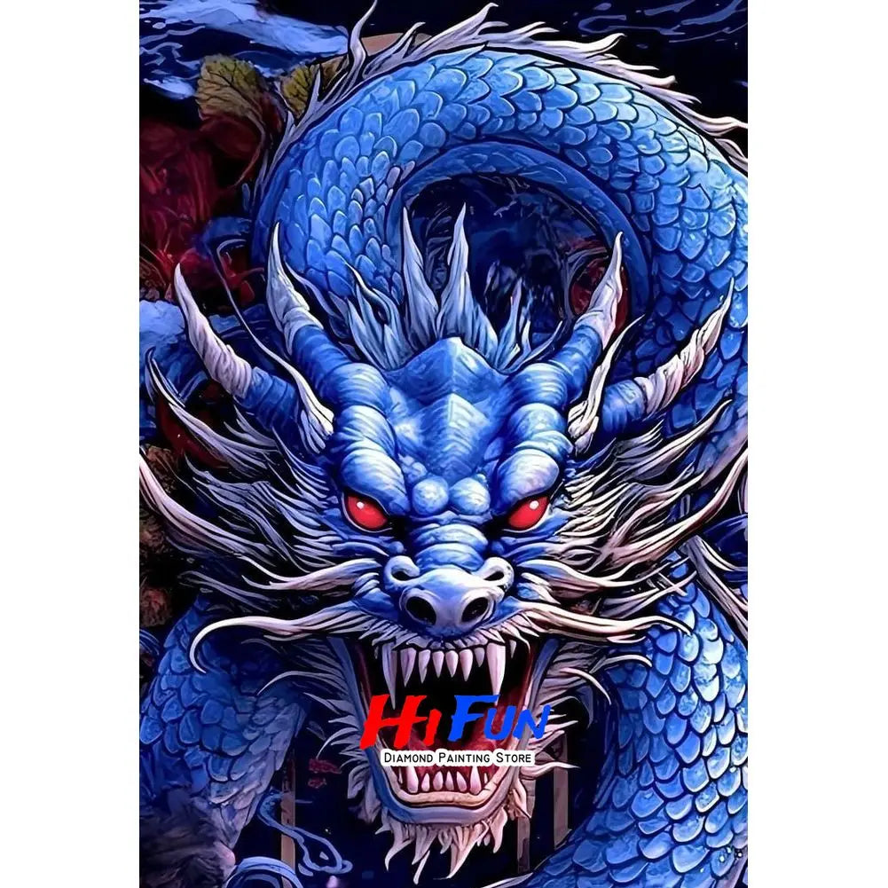 5D DIY Diamond Painting Golden Dragon Embroidery Mosaic Stitch
