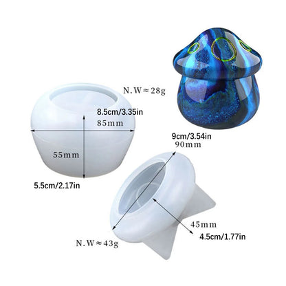 Unique Mushroom Jar Shaped Silicone Mold for Epoxy Resin