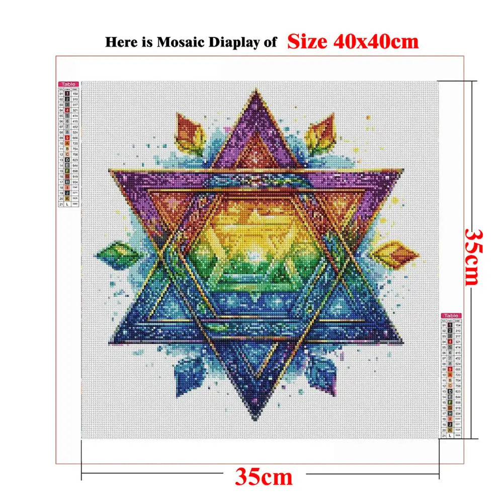 DIY Diamond Painting Star of David Cross Stitch Judaism Wall Art