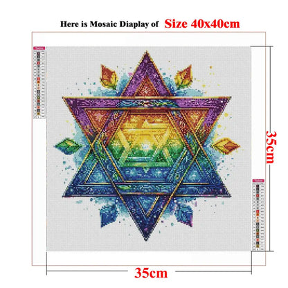 DIY Diamond Painting Star of David Cross Stitch Judaism Wall Art