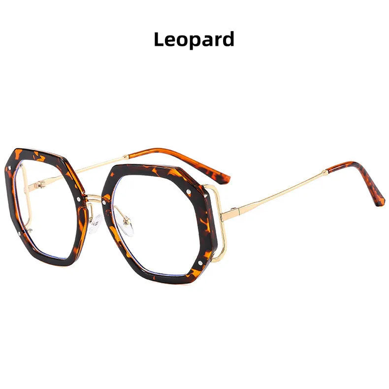 Polygon Photochromic Anti Blue Light  Reading Hyperopia Eyeglasses