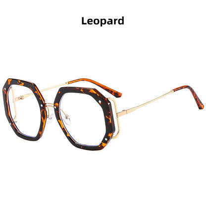 Polygon Photochromic Anti Blue Light  Reading Hyperopia Eyeglasses