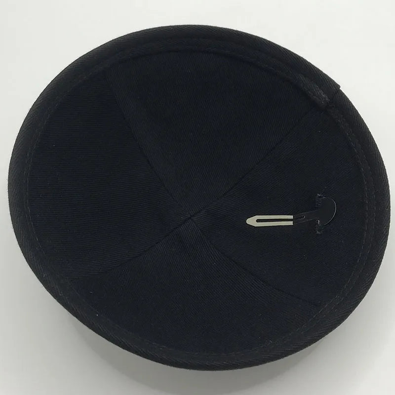 Judaica Kippah 18cm Velvet Embroidered Hebrew