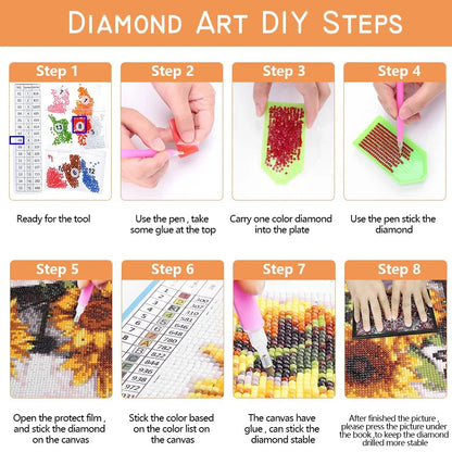 5D DIY Diamond Painting Golden Dragon Embroidery Mosaic Stitch