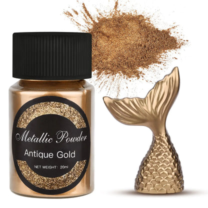 6 Color Metallic Gold Silver  Pigment Pearlescent Colorant Pearl Pigment Dye UV Resin Epoxy Color