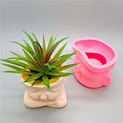 Silicone Mold New Baby Flower Pot  Resin  Candle Concrete Crystal Dropper Mold DIY Handmade Crafts