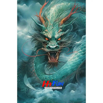 5D DIY Diamond Painting Golden Dragon Embroidery Mosaic Stitch