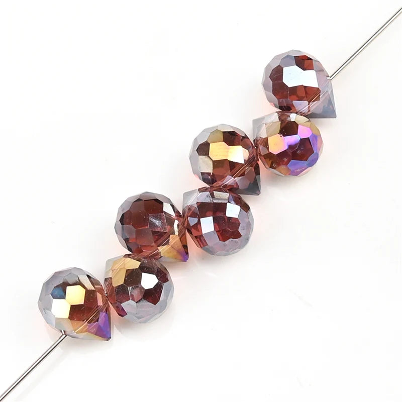10*8mm Czech Crystal Waterdrop Beads Shiny Faceted Glass Strawberry Beads