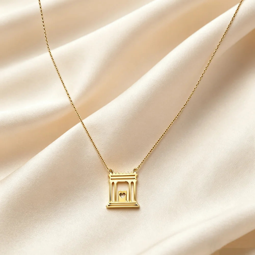 Holy Temple Charm Jewish Tradition symbol Pendant Beit HaMikdash Necklace House of Prayer Jerusalem Temple Judaica Gift