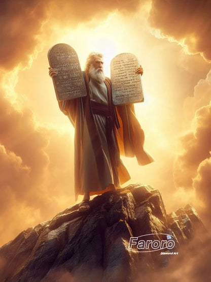 Judaica Moses Diamond Painting Embroidery Cross Stitch Kit
